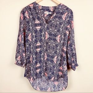 Amanda Uprichard | Patterned 100% Silk Tunic